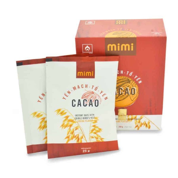 Bột Yến Mạch Yến Sào MiMi Vị Cacao – Yến Mạch Ăn Liền Cao Cấp